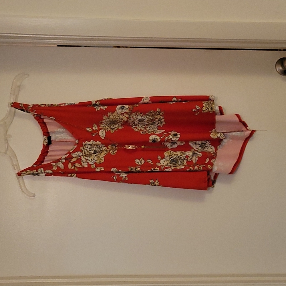 2x First Love flare top w built-in necklace